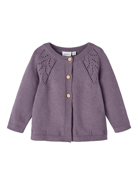 NAME IT Strik Cardigan Duline Purple Sage